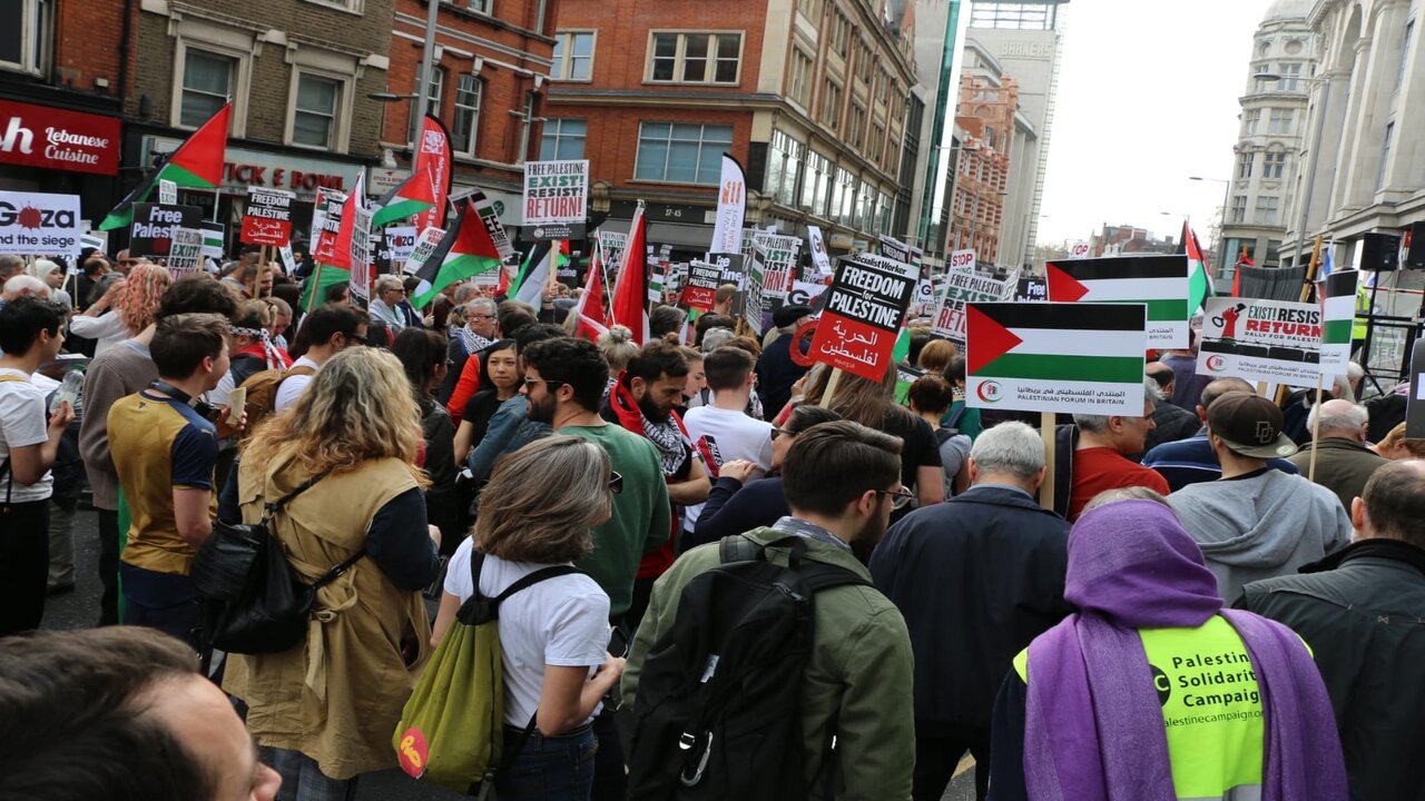مظاهرات فى لندن تضامنا مع غزة لدعم فلسطين