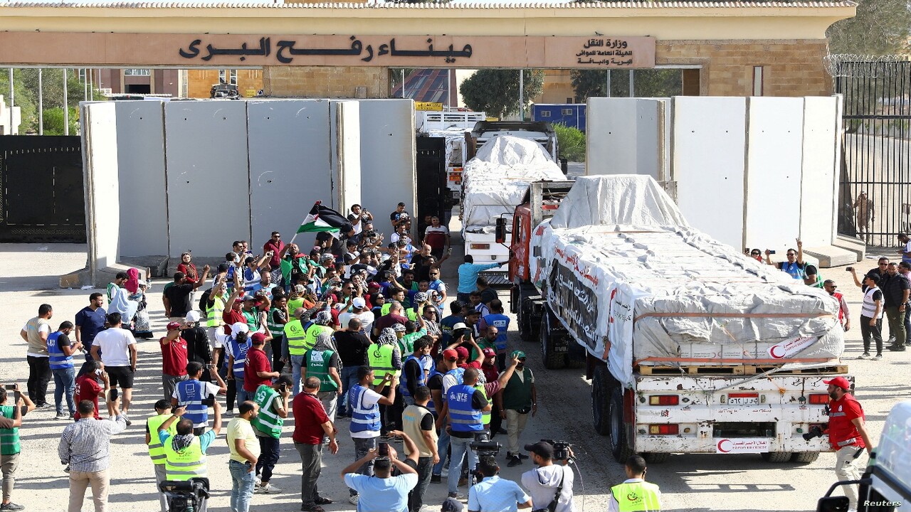 الاشاده بجهود مصر لإيصال المساعدات إلى غزة 