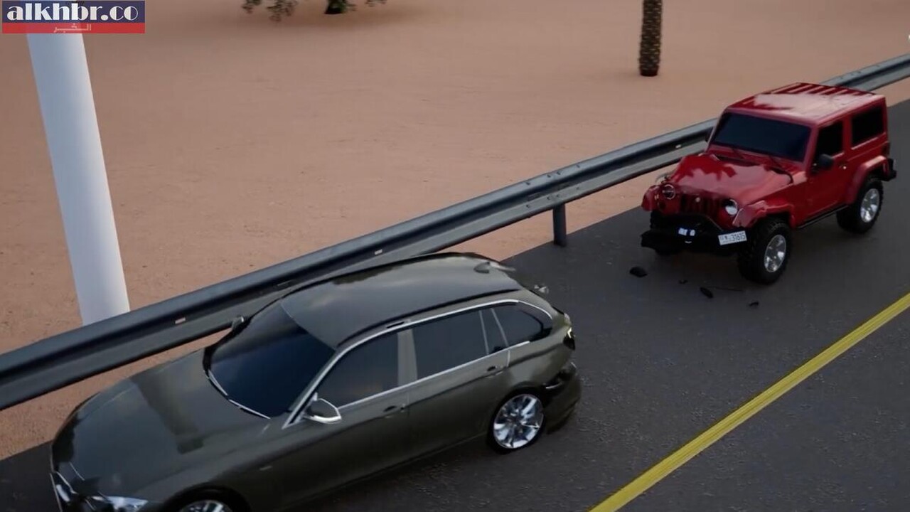 UAE Police warn motorists against reckless overtaking using CGI animation