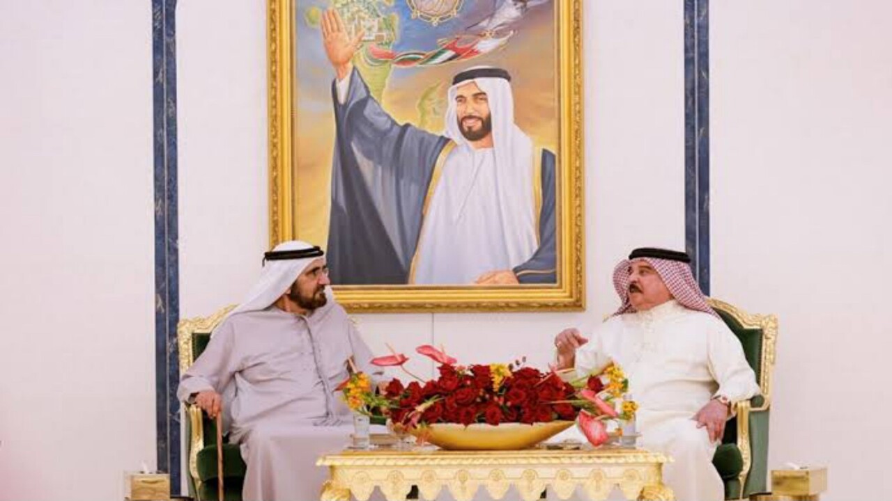لقاء محمد بن راشد مع ملك البحرين بمناقشه طرق تعزيز الشراكة بين البلدين